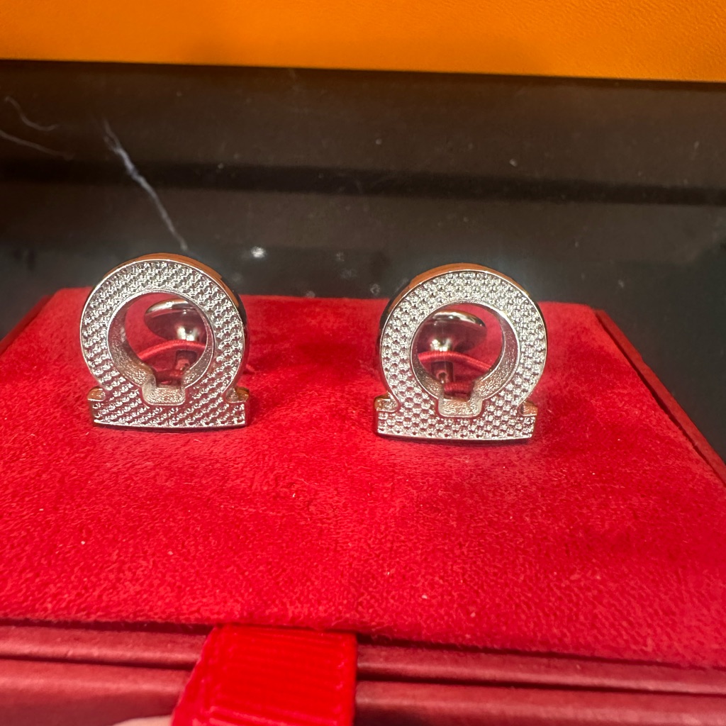 Ferragamo Men's Lapis Gancini Cufflinks